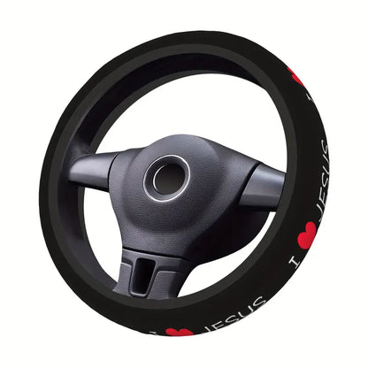 I Love Jesus -Steering Wheel Cover - Fit for Cars, Trucks & SUV