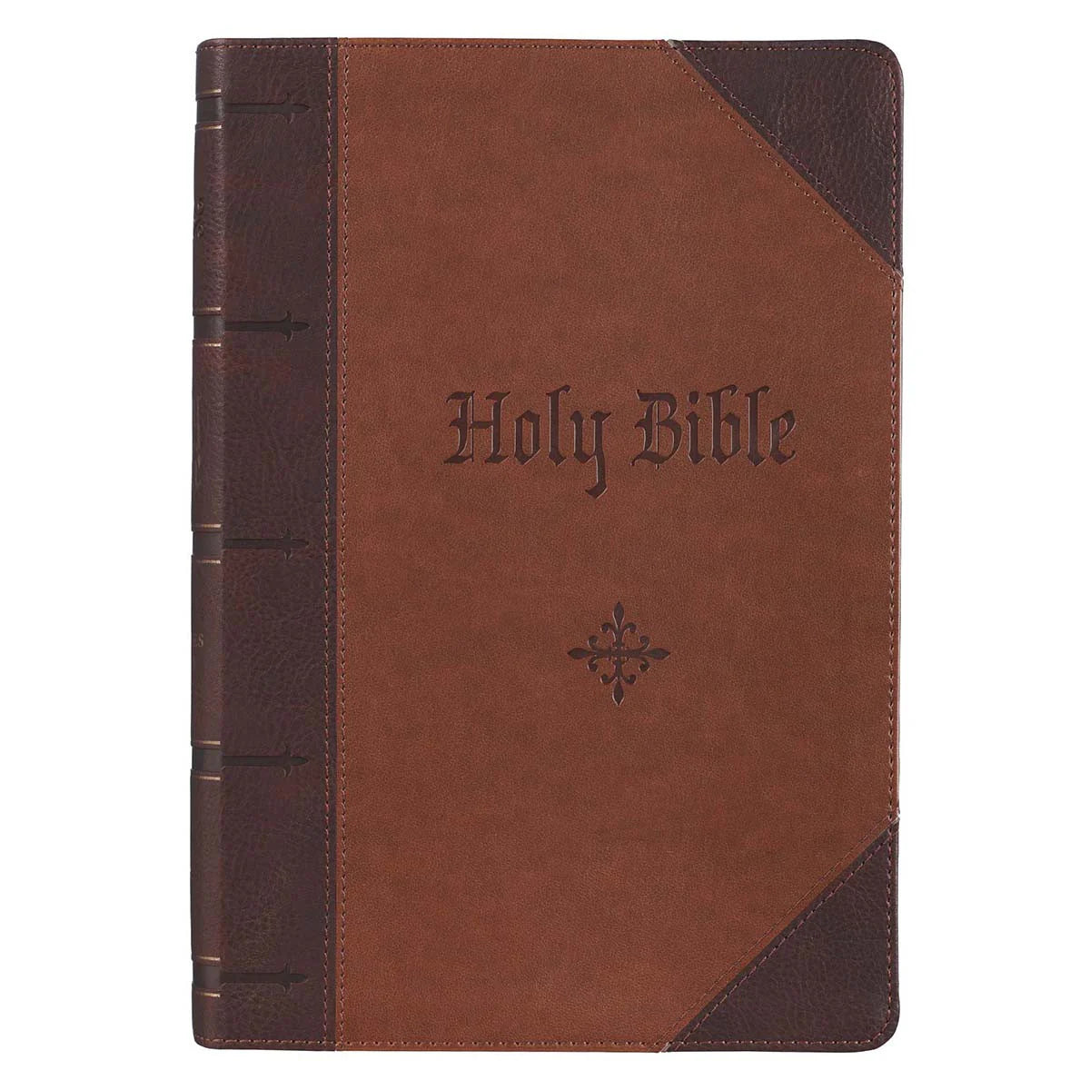 KJV Giant Print Full-size Bible - Two-tone Brown heat-debossed