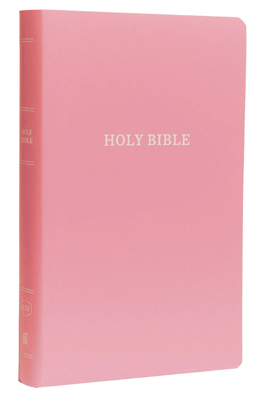 KJV Holy Bible: Gift and Award, Pink Leather-Look, Red Letter