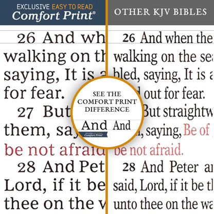 KJV Holy Bible, Ultra Thinline, Brown LeatherSoft, Red Letter, Comfort Print