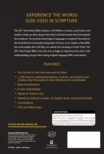KJV Word Study Bible, Hardcover, Red Letter Edition: 1,700 Key Words That Unlock The Meaning Of The Bible