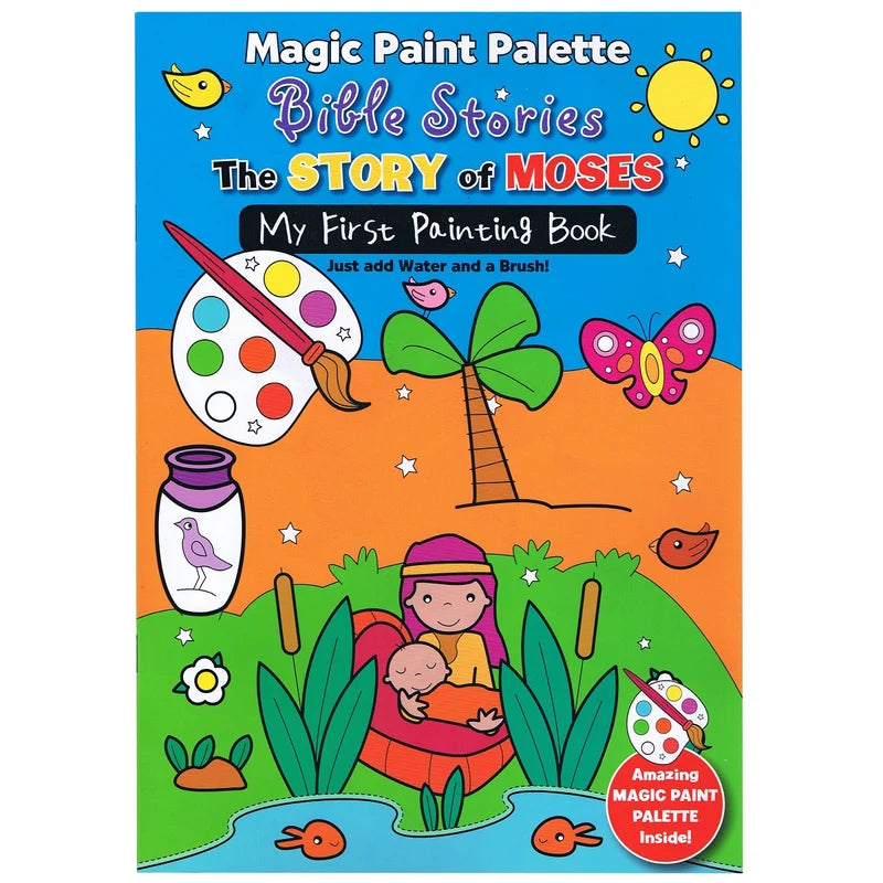 The Life of Jesus magic paint palette Bible painting book with nativity scene cover