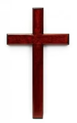 Mahogany timber Cross- 80cm