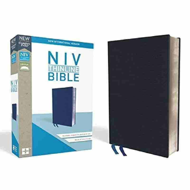 NIV Thinline Bible Navy - Bonded Leather - 2017