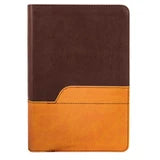 NIV Personal Size Large Print Bible, Chocolate & Amber, LeatherSoft