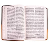 NIV Personal Size Large Print Bible, Chocolate & Amber, LeatherSoft