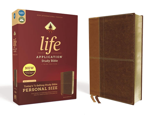 NIV Life Application Study Bible, Personal Size, Third Edition, Red Letter [Brown]