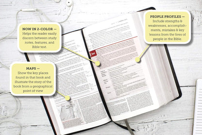 NIV Life Application Study Bible, Personal Size, Third Edition, Red Letter [Brown]