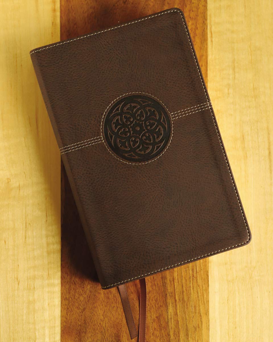 NIV Thinline Reference Bible, Red Letter Edition, Brown, LeatherSoft, Comfort Print
