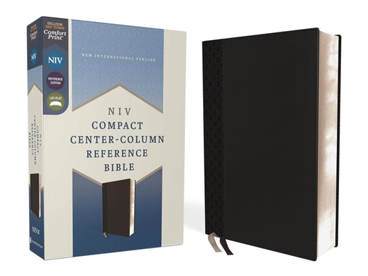 NIV Compact Centre-Column Reference Bible, Black, Red Letter, Comfort Print