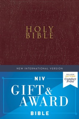 NIV, Gift and Award Bible, Leather-Look, Burgundy, Comfort Print Zondervan / 2019 / Imitation Leather