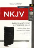 NKJV Reference Bible Super Giant Print Black Thumb Index (Red Letter Edition)