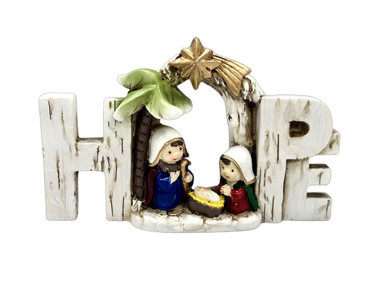 HOPE NATIVITY KIDDIE SCENCE SIZE: 110 X 70MM - RESIN