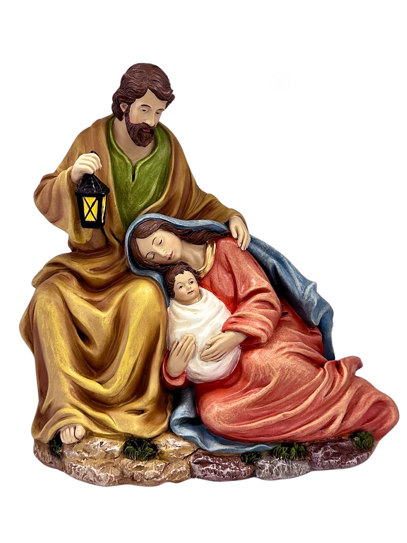 HOLY FAMILY NATIVITY SCENE SIZE: 270 X 270MM - RESIN