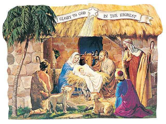 Nativity 3D Paper Pop Out Nativity Set - 110 x 155mm