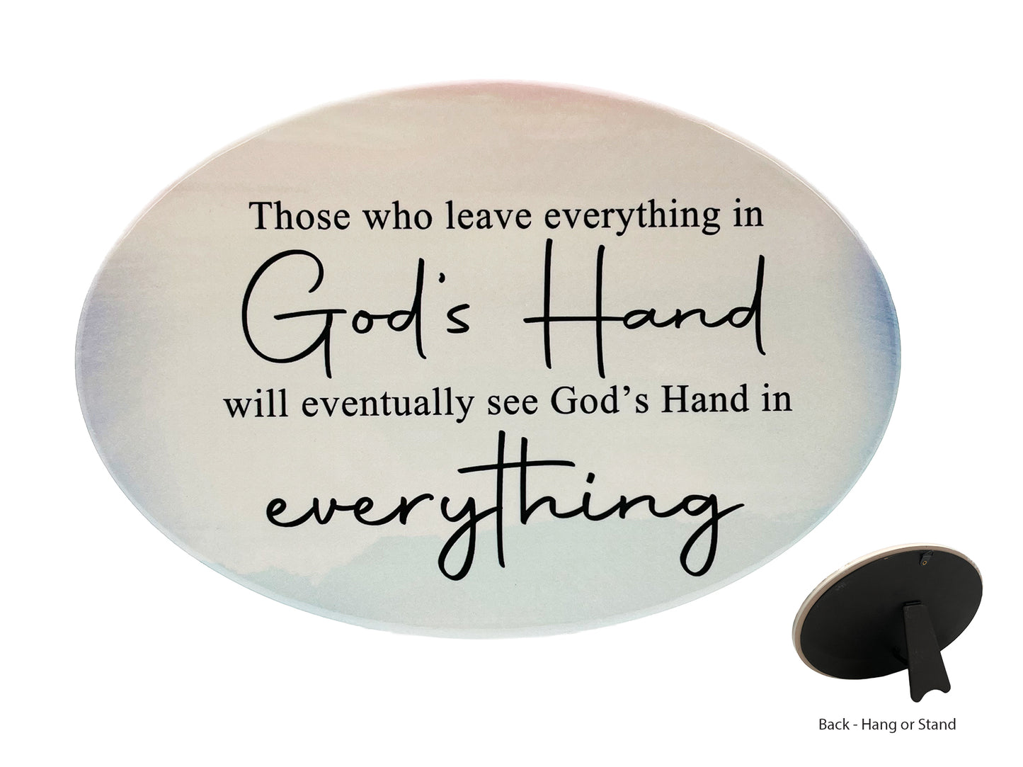 Oval Ceramic Plaques - God's Hand