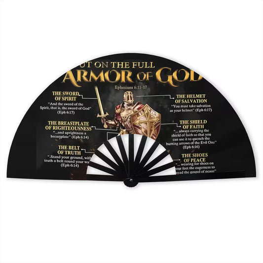 Portable Hand Folding Fan — Armor of God | Christian Gift