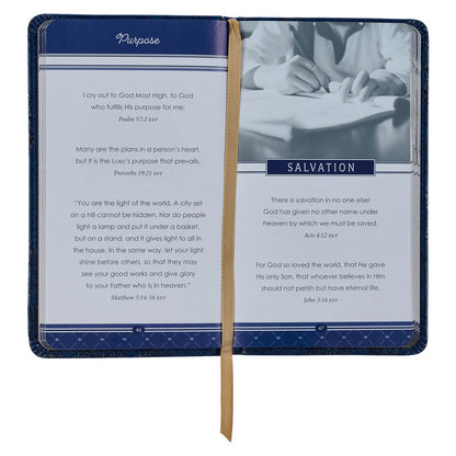 Promises From God for Graduates Navy Faux Leather Gift Book