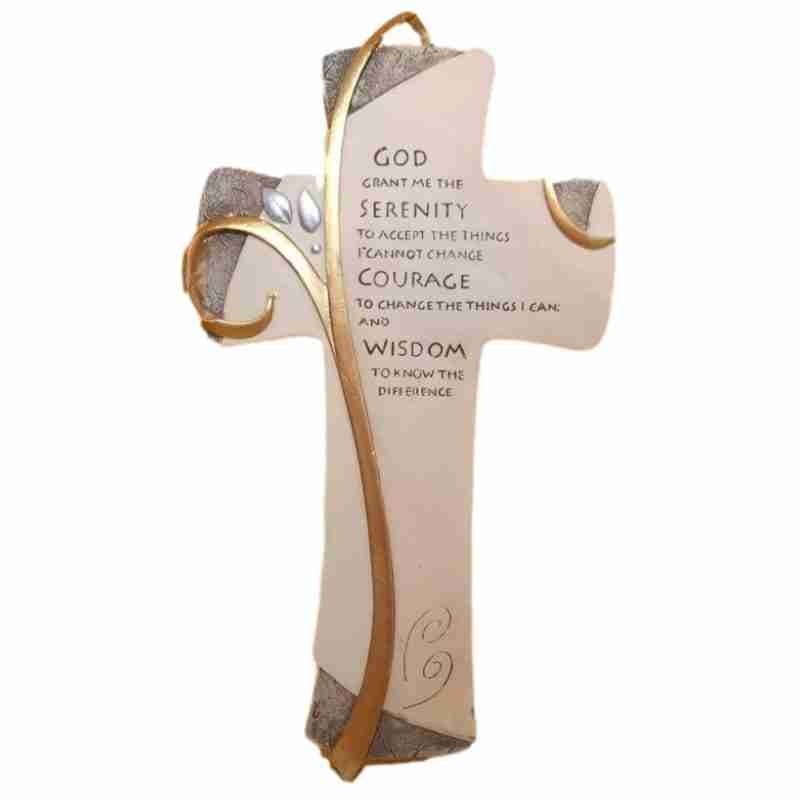 RESIN CROSS- God grant me SERENITY(19cm)