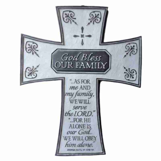 Resin Cross – God Bless Our Family