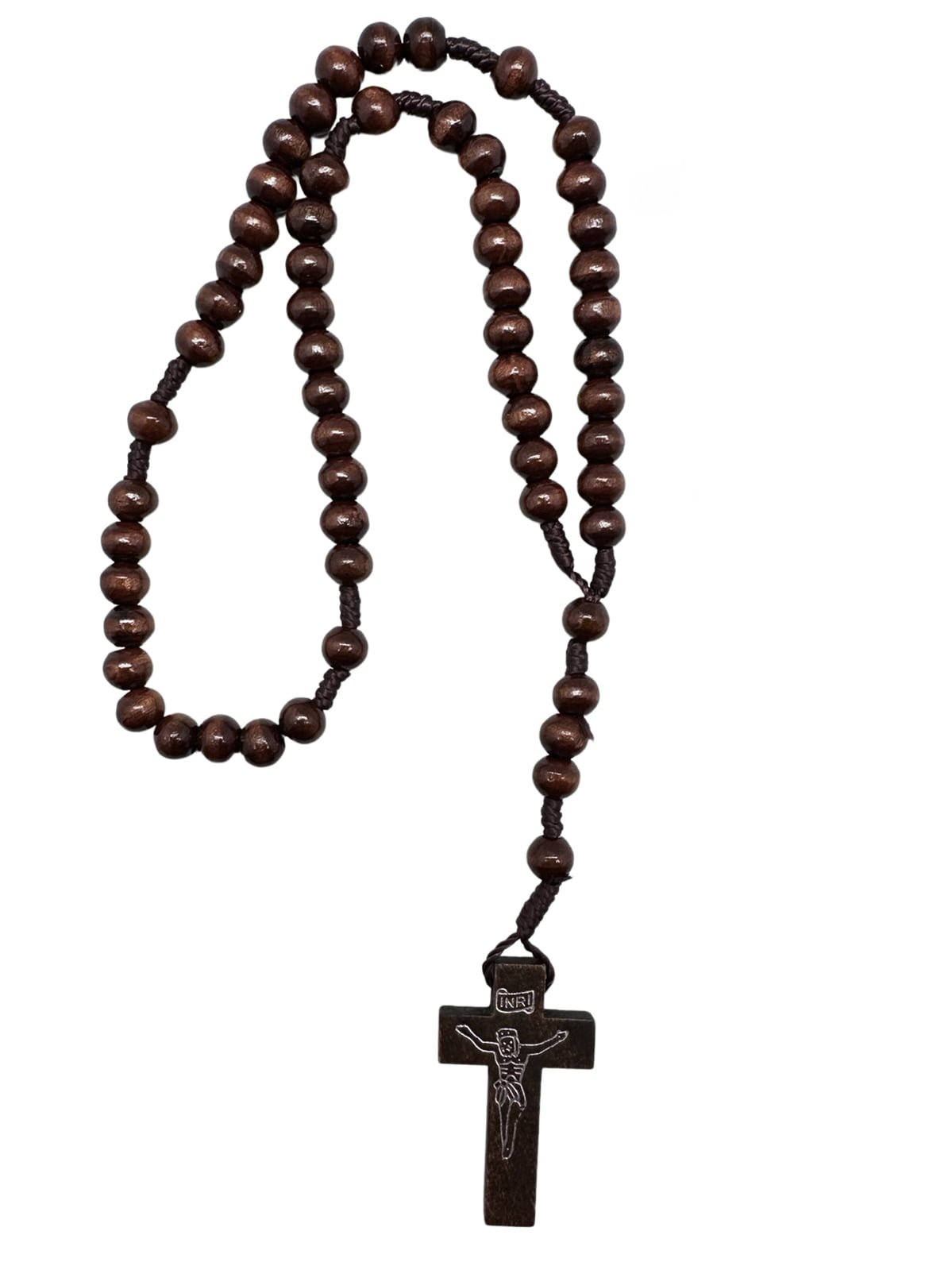 Rosary Wood Corded - Dark SKU: RO70029