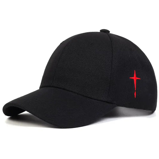 Solid Color Casual Baseball Cap Cross Embroidery Simple Dad Hat Adjustable Vintage Sports Hats