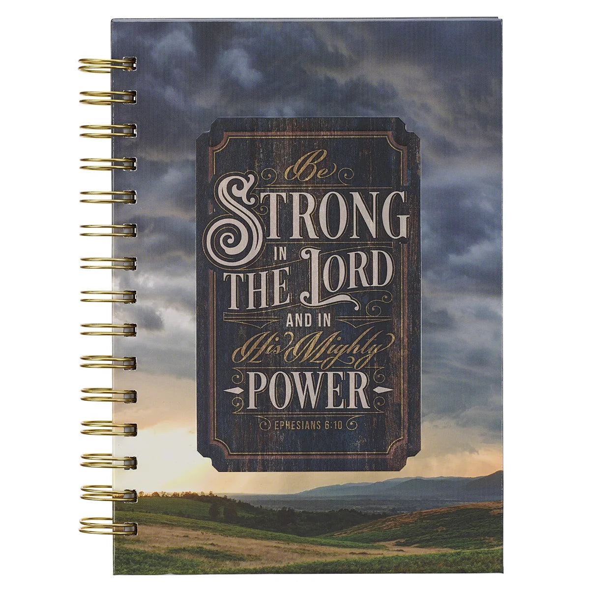 Strong in the Lord New Dawn Large Wire bound Journal - Ephesians 6:10