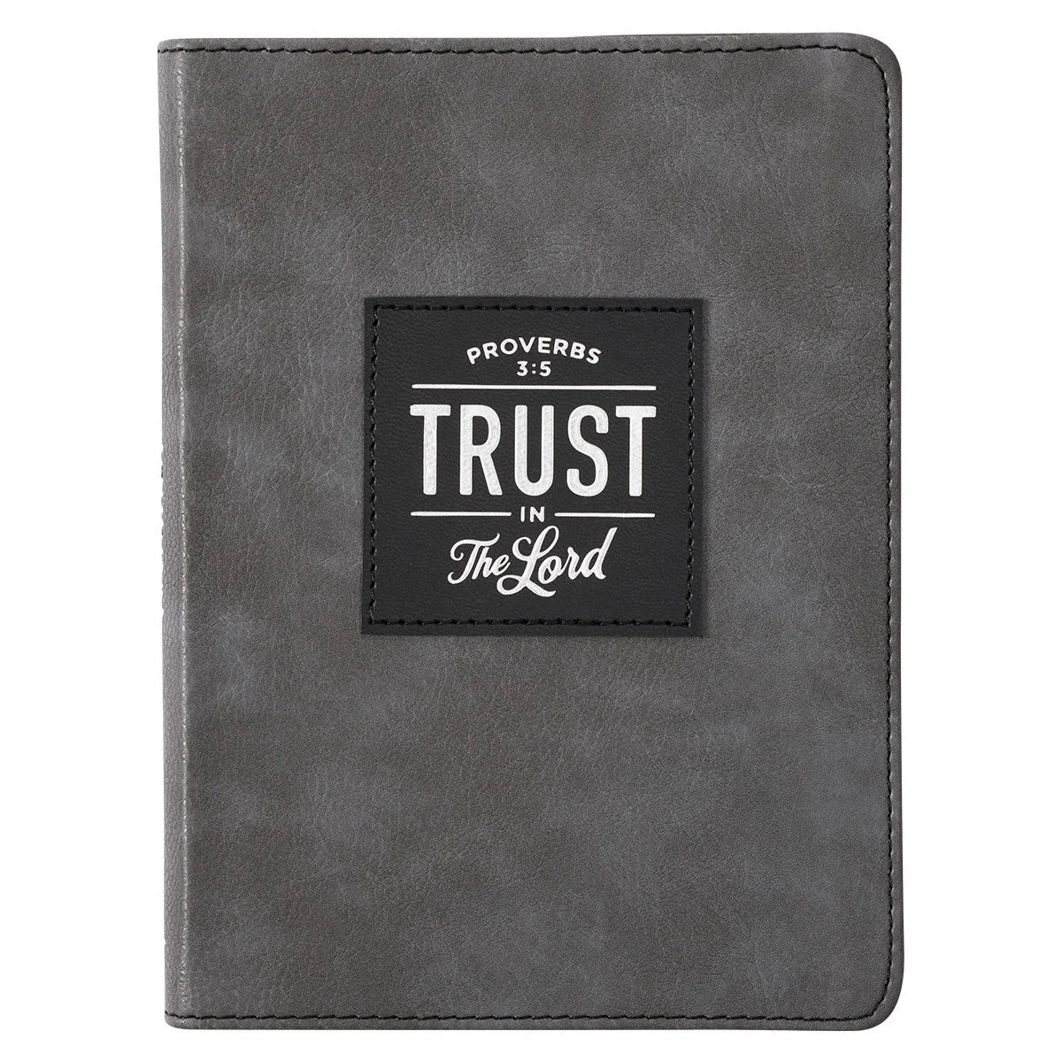 Never Give Up Gray Faux Leather Classic Journal