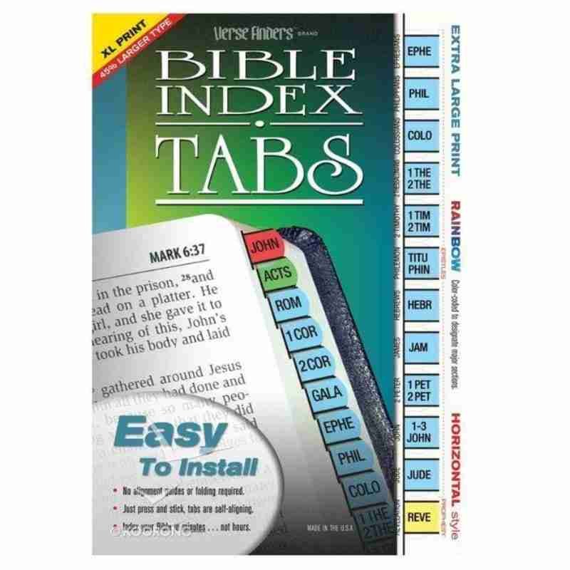 Verse finders Bible Index Tabs – Rainbow Colours - Horizontal