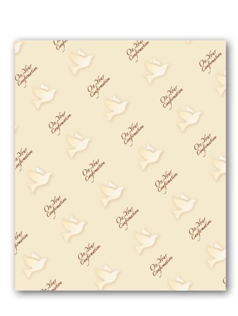 Catholic Confirmation Wrapping Paper – Dove Design
