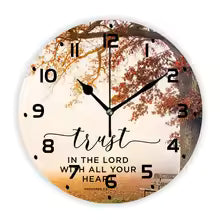 With God All Things - Wall Clock -Dia 25cm