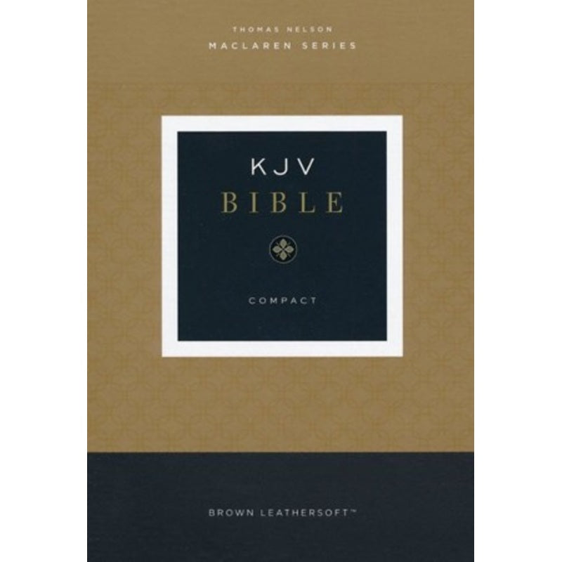 KJV Compact Bible, Maclaren Series, Brown Leather Soft, Comfort Print
