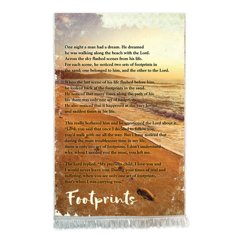 Tapestry Footprint In Sand -80cm w x 130cm H