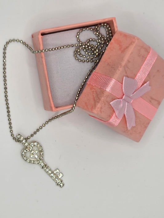 Key Chain with Cross silver -L 23cm /key L- 3.5cm in a gift box