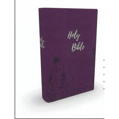 KJV Holy Bible Giant Print, Purple Leather Soft, Comfort Print, Red Letter Edition