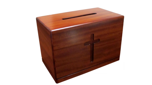 Offering Box Wooden Dark - Large