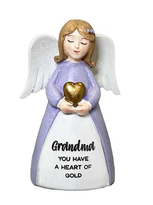 Little Blessing Angel – Grandma | Grandma You Have A Heart Of Gold Resin Statue