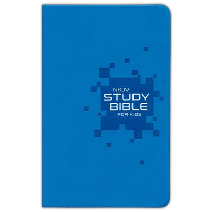 NKJV Study Bible for Kids, Blue Leather Soft, Ages 8-17