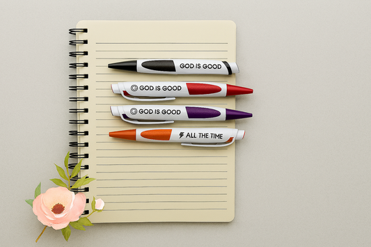 Pens Assorted 4 colours pens set  - God Is Good