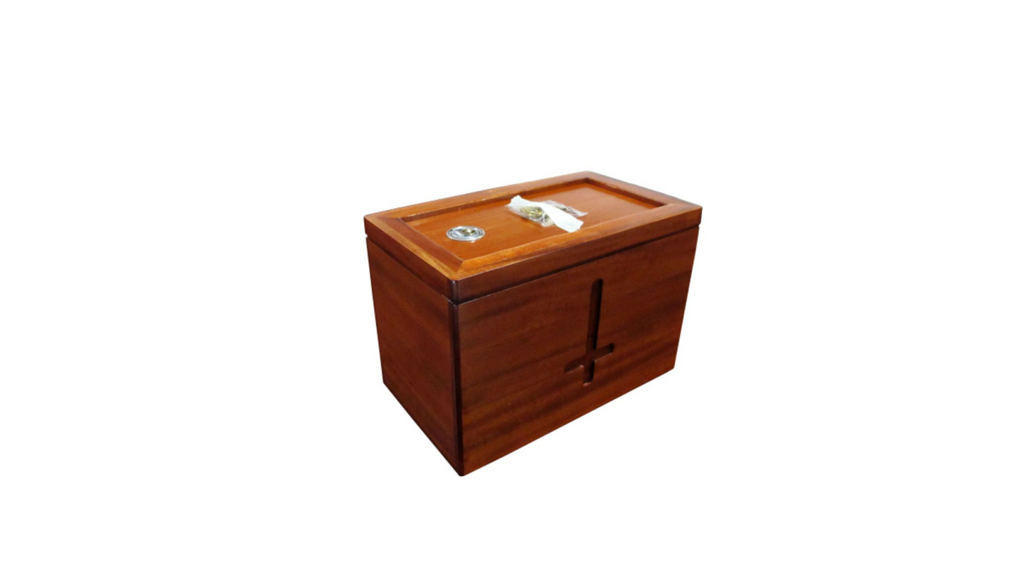 Offering Box Wooden Dark - Small