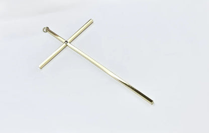 Cross Metal Hanging - Gold Tone 25cm available boy or girl or plain while ordering specify