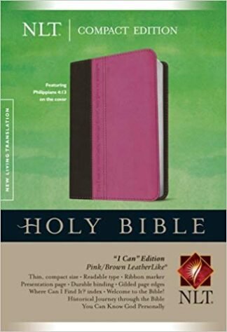 Compact Edition Bible NLT, TuTone (LeatherLike, Pink Brown) Imitation Leather – November 1, 2014