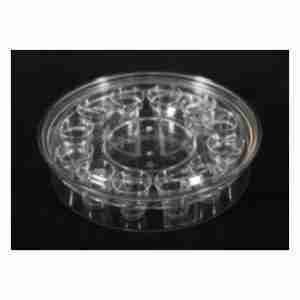 Communion Tray 12 Hole with Wafer Plastic Tray with Cups - washable - Shofar Christian Store