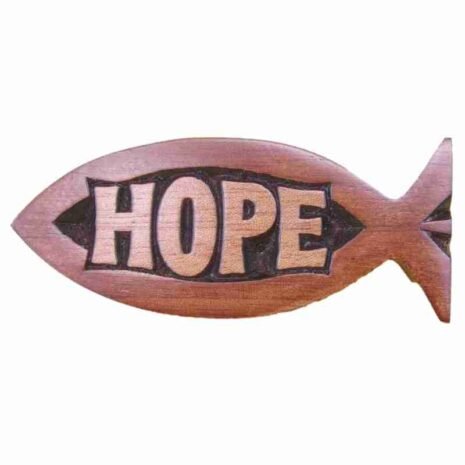 Fish Mahogany Magnet - Hope - Shofar Christian Store