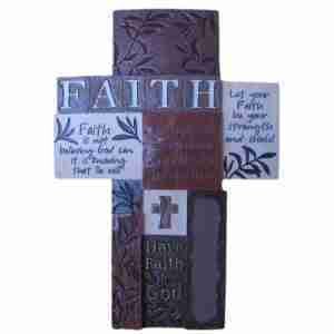 RESIN CROSS - Faith(25cm) - Shofar Christian Shop