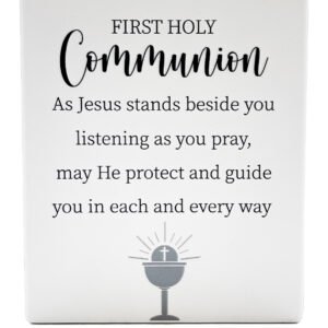 Infinity Ceramic Plaque - Communion,A beautiful porcelain plaque with etched inspiratinal message. Measures 140mm x 120mm. Can be Hanging or Standing - Gift Boxed.
